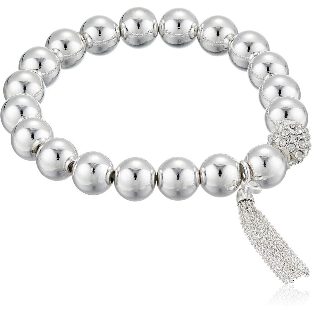 🆕Nine West Women's Stretch Tassel Bracelet, Silver
